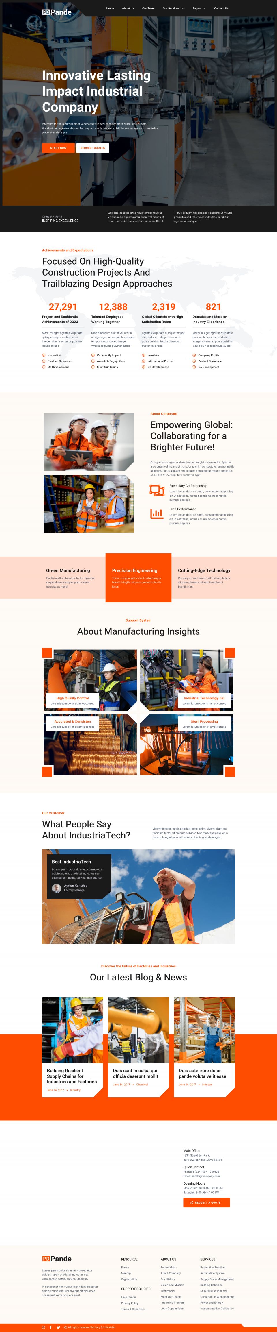 WordPress template ThemeForest Pande