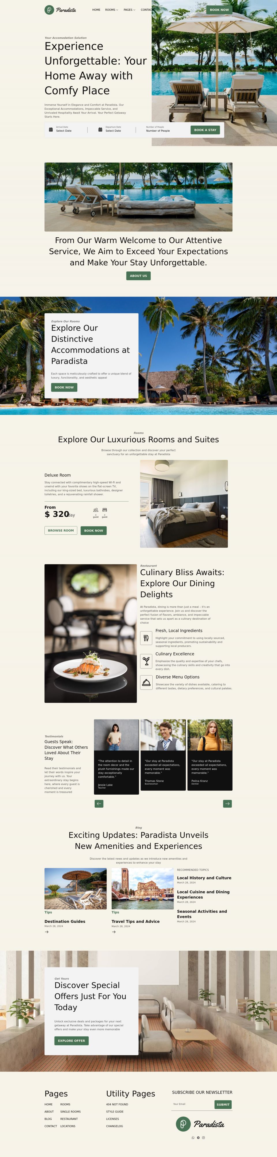 WordPress template ThemeForest Paradista