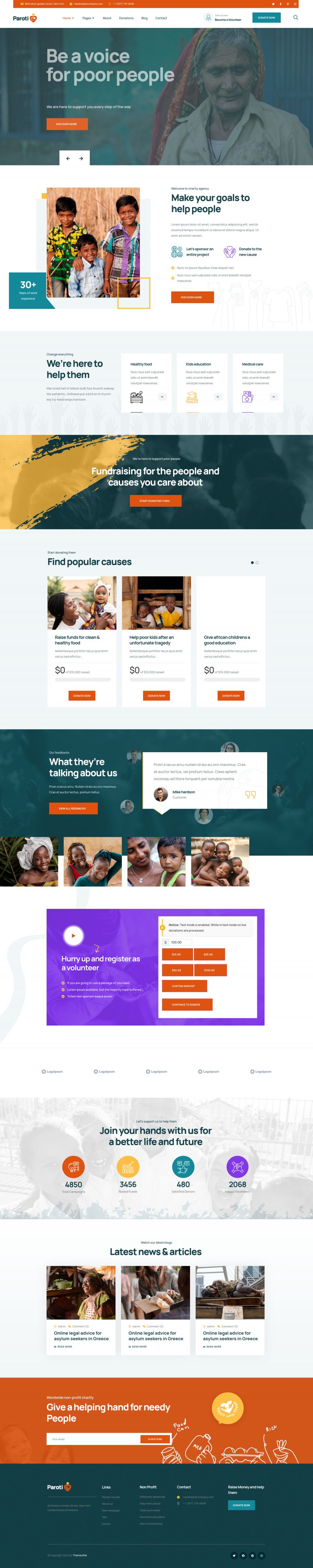 WordPress template ThemeForest Paroti