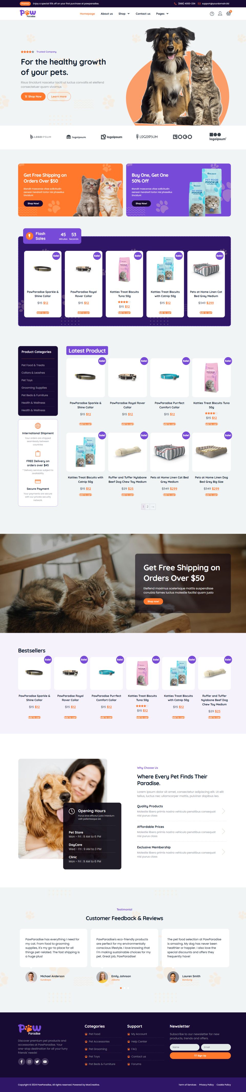 WordPress template ThemeForest PawParadise