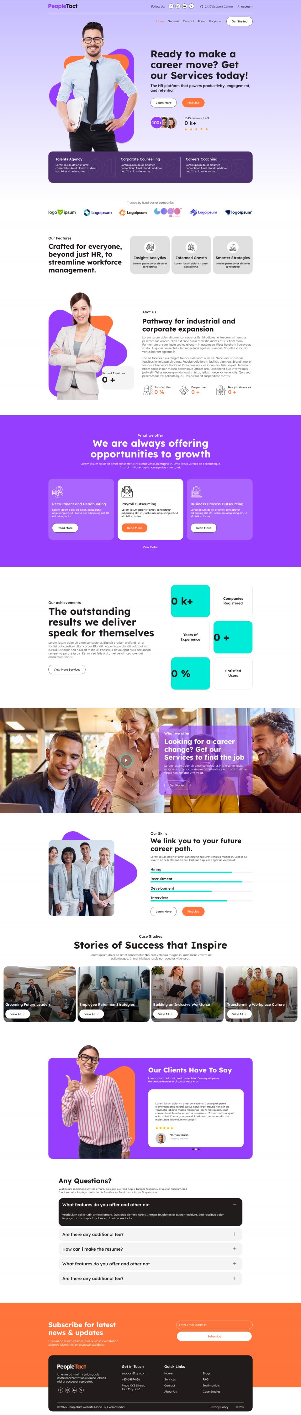 WordPress template ThemeForest Peopletact