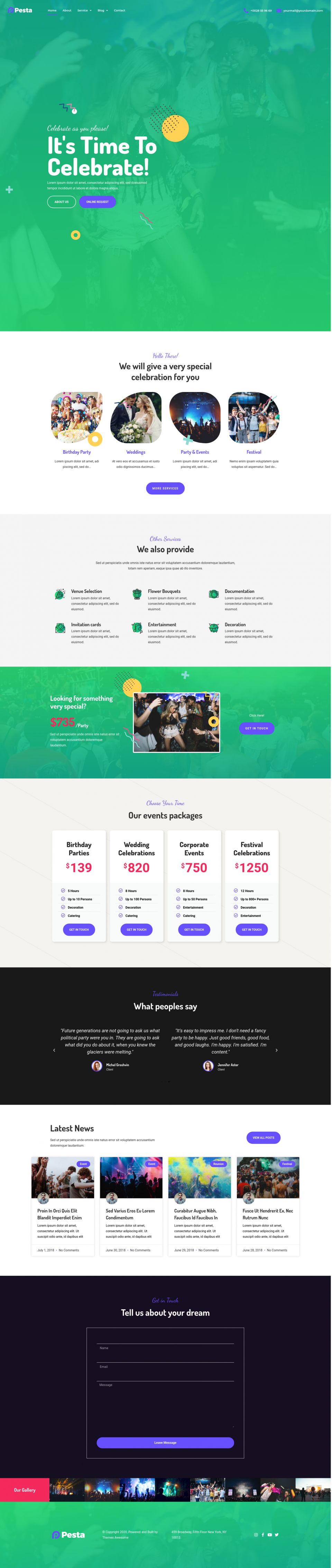 Template ThemeForest Pesta Kit WordPress template ThemeForest Pesta Kit