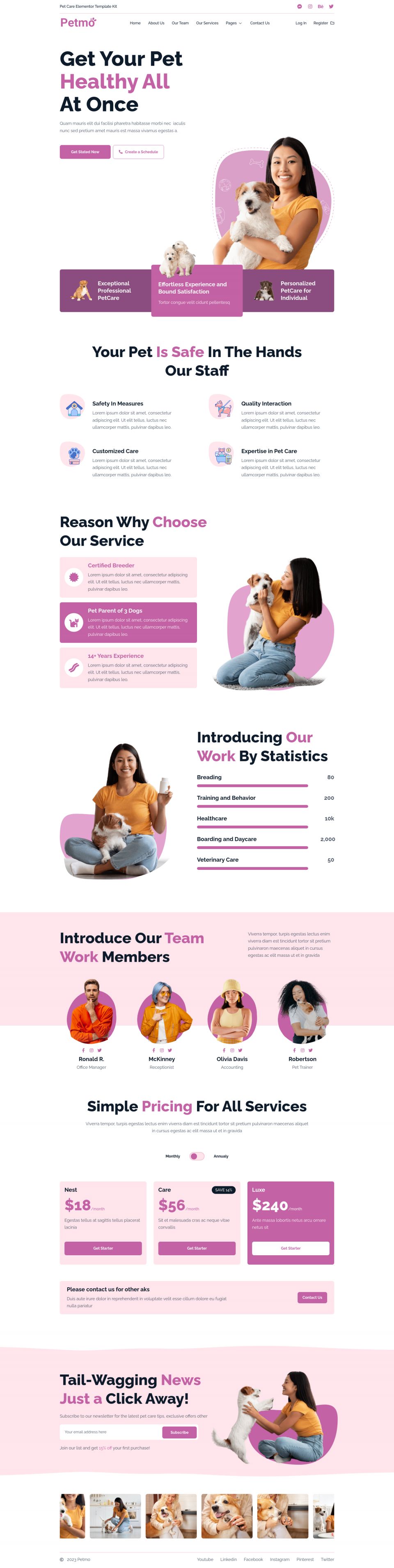 WordPress template ThemeForest Petmo