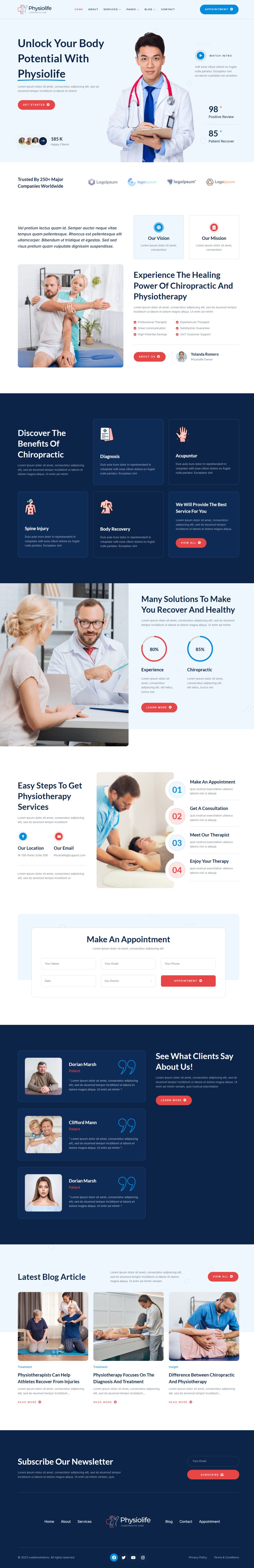 WordPress template ThemeForest Physiolife