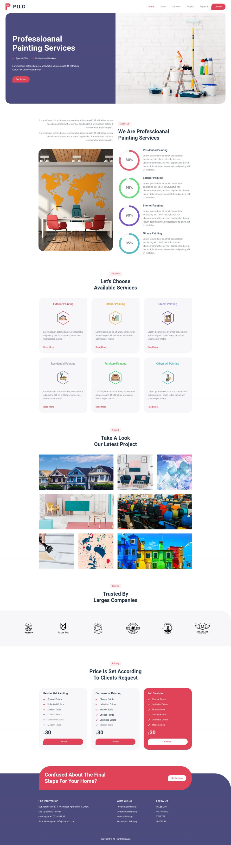 WordPress template ThemeForest Pilo