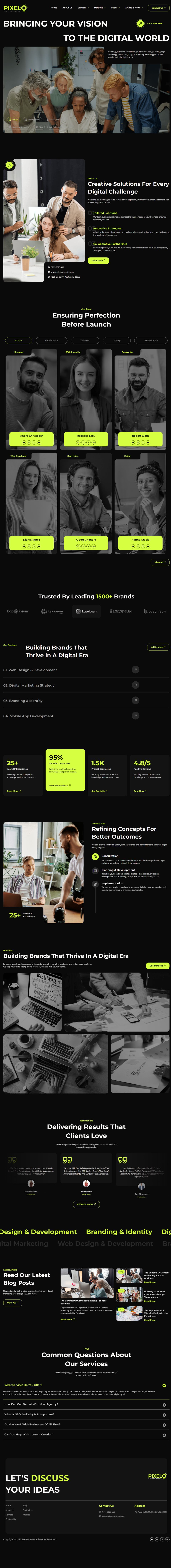 WordPress template ThemeForest Pixelo