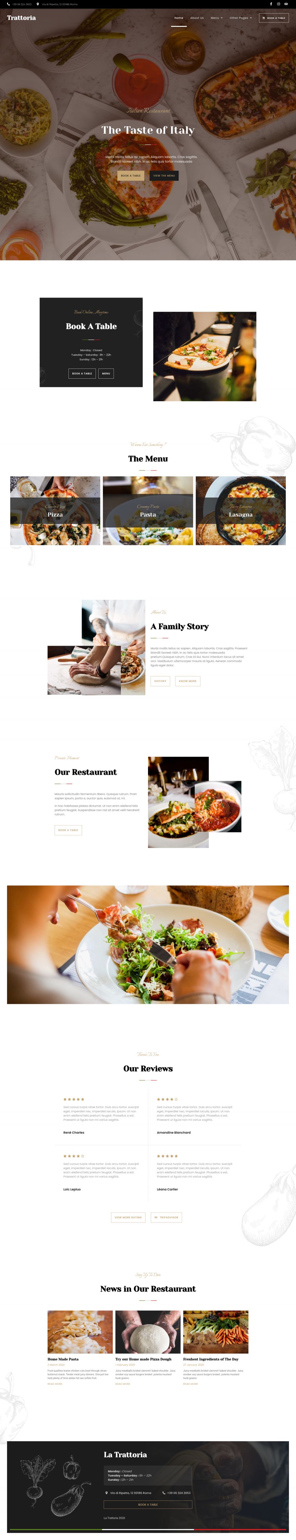 WordPress template ThemeForest Pizzeria Trattoria