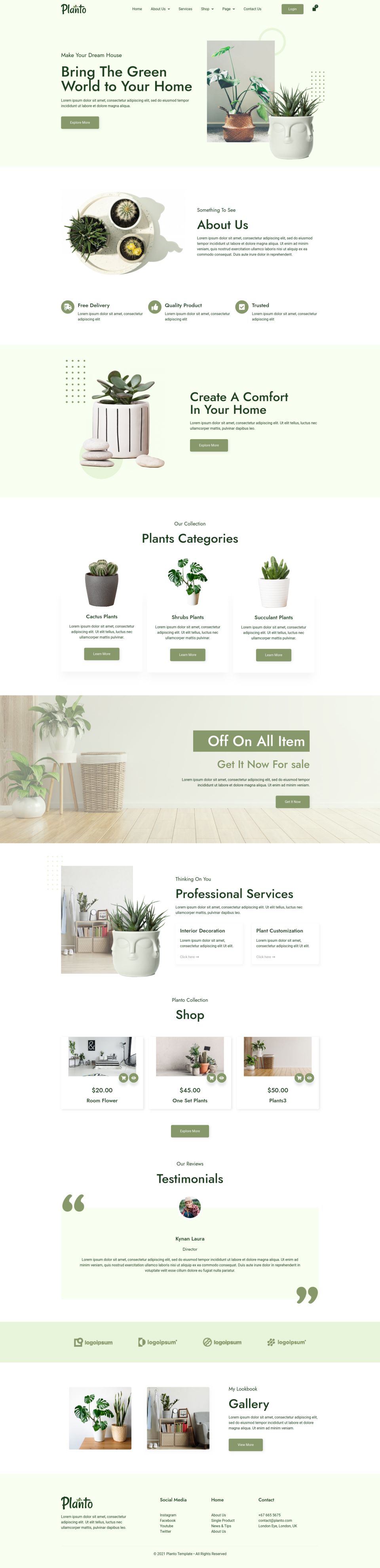 WordPress template ThemeForest Planto
