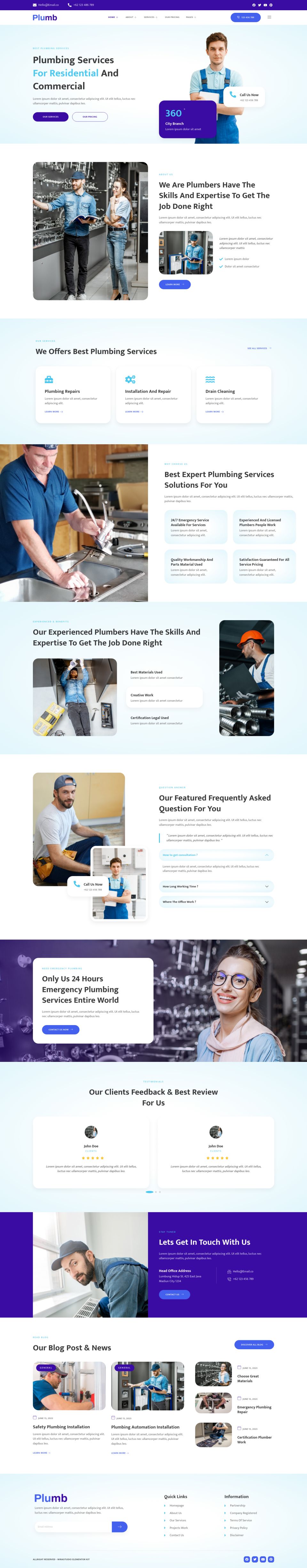 WordPress template ThemeForest Plumb