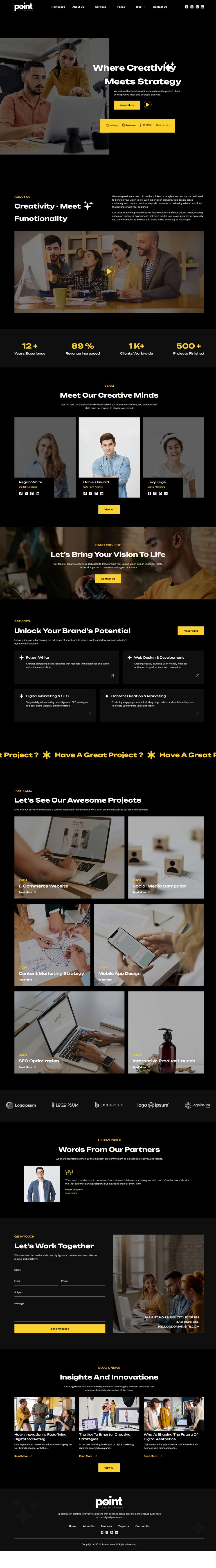 WordPress template ThemeForest Point