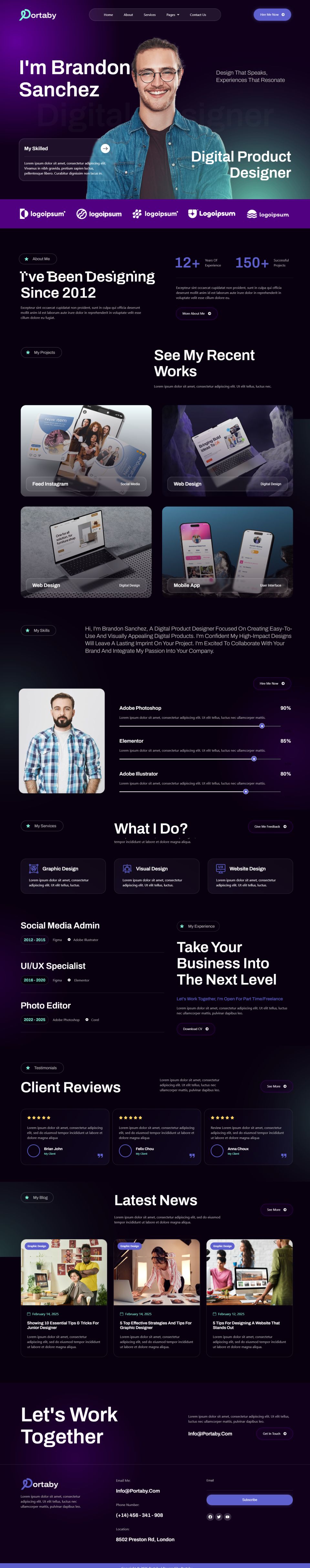 WordPress template ThemeForest Portaby