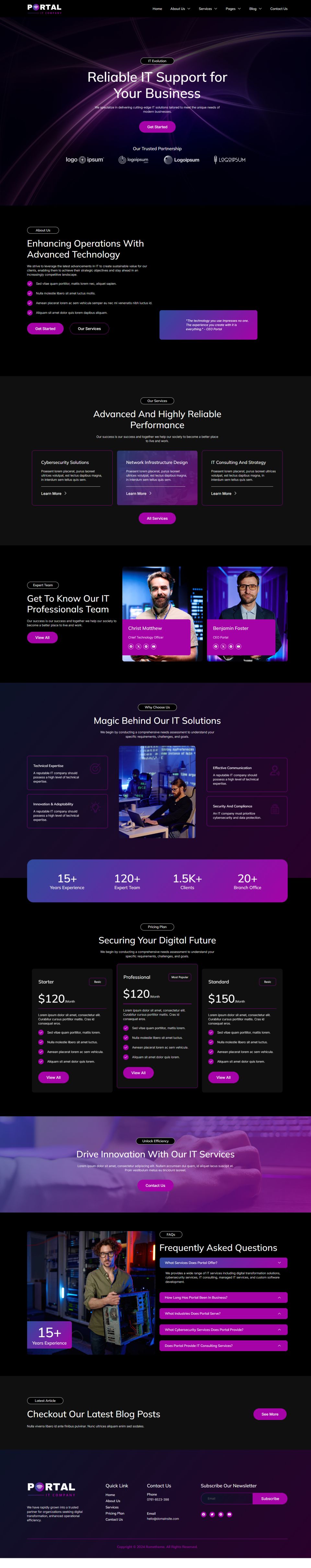 WordPress template ThemeForest Portal