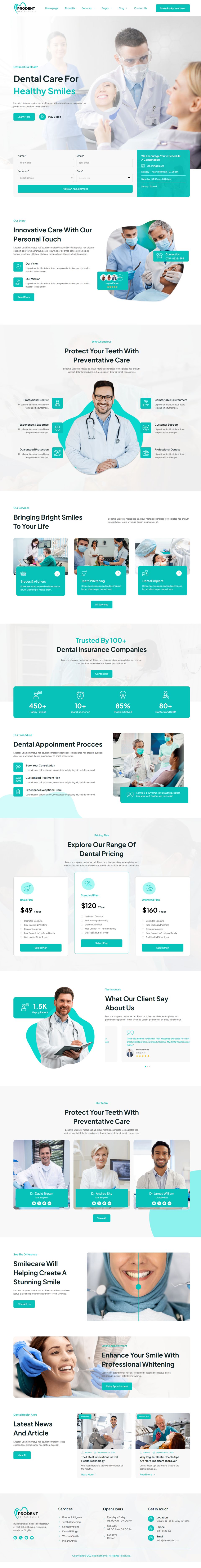 WordPress template ThemeForest Prodent