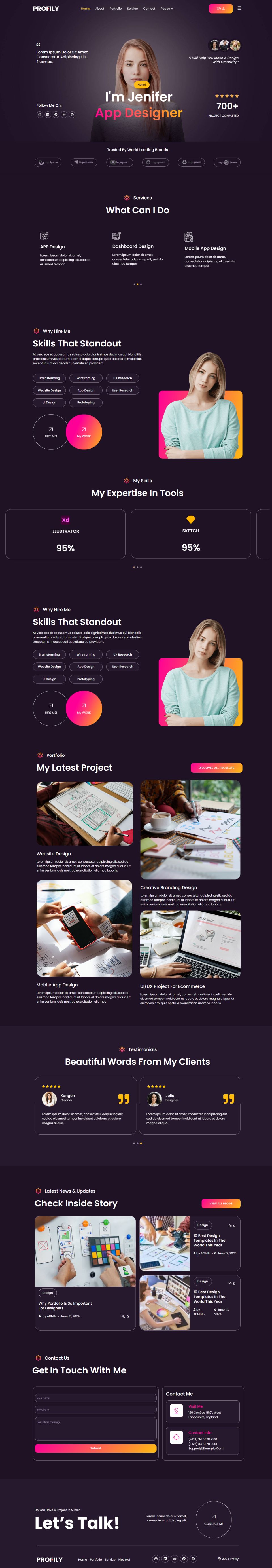 Template ThemeForest Profily WordPress template ThemeForest Profily