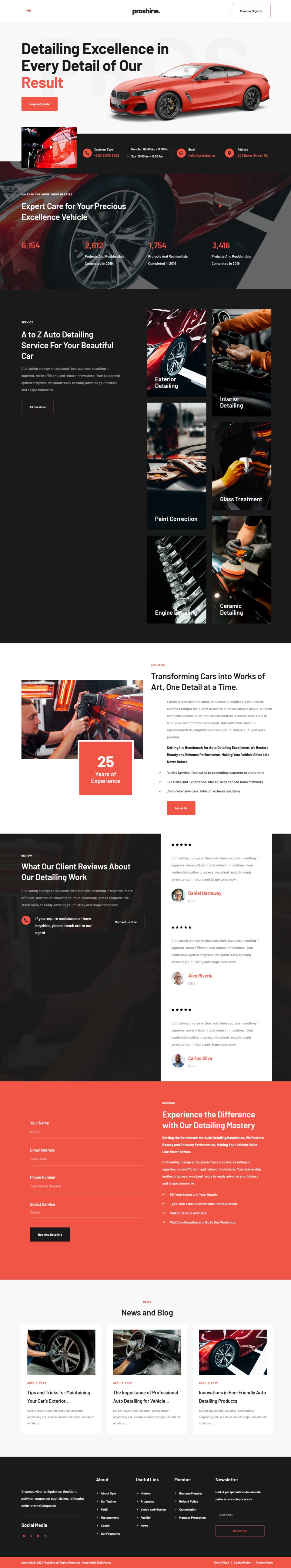 WordPress template ThemeForest Proshine