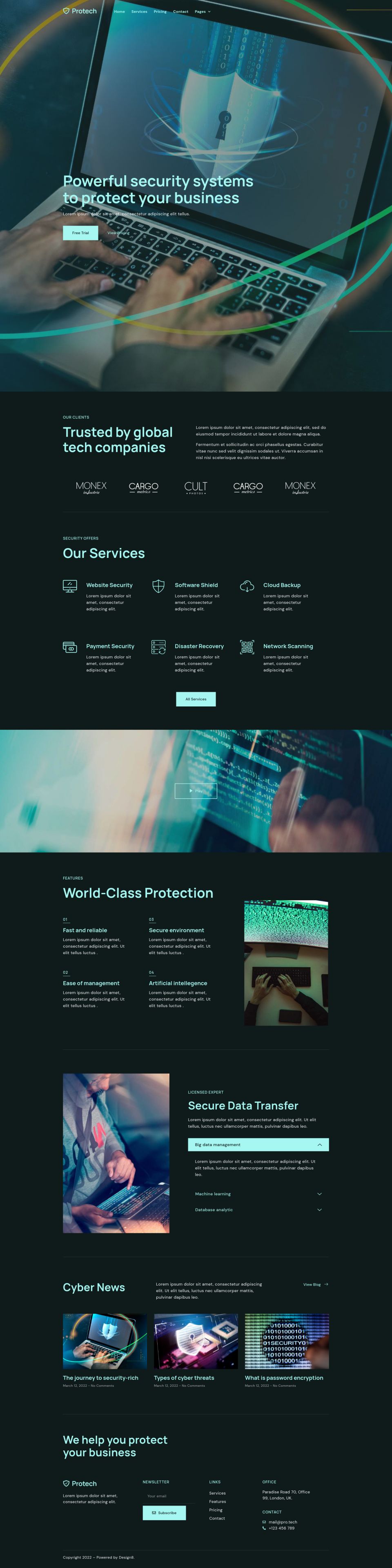 WordPress template ThemeForest Protech