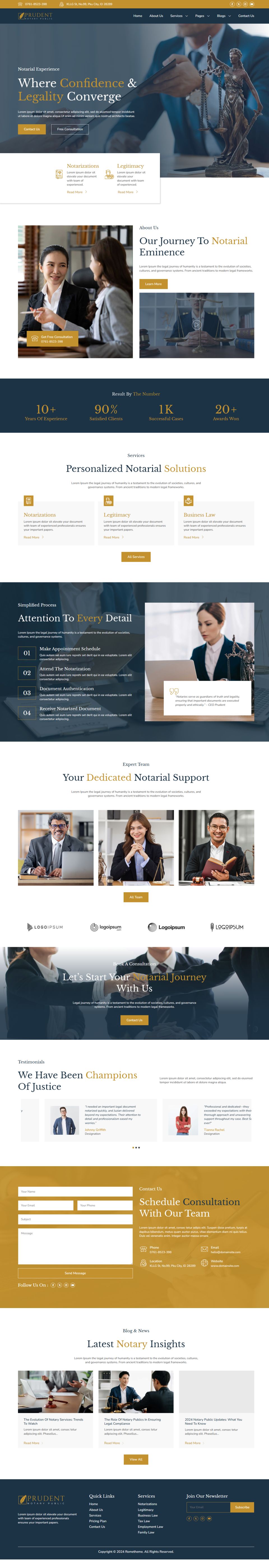 WordPress template ThemeForest Prudent