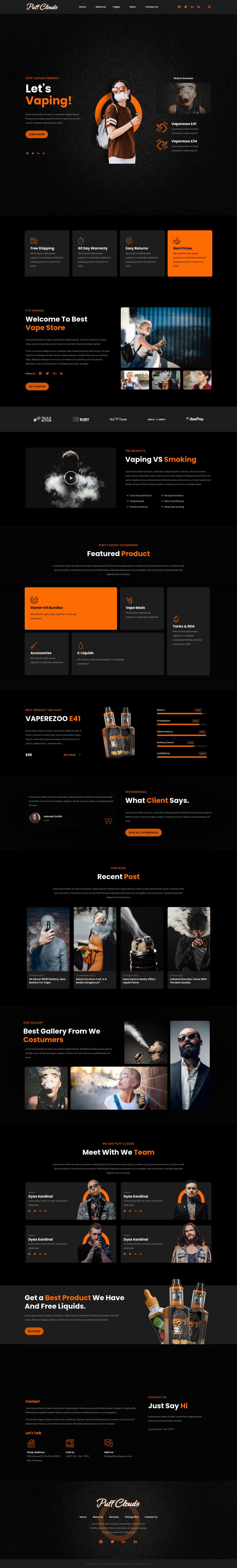 WordPress template ThemeForest Puff Clouds