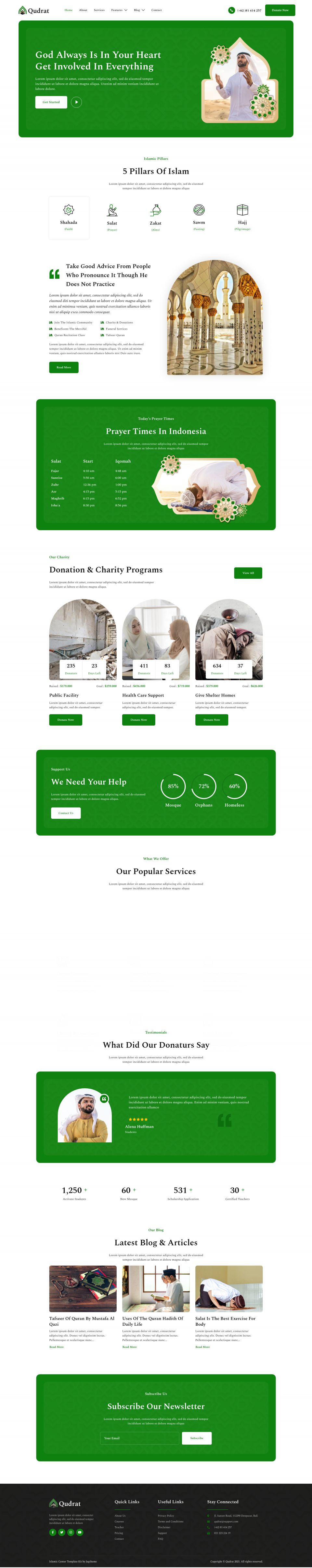 WordPress template ThemeForest Qudrat