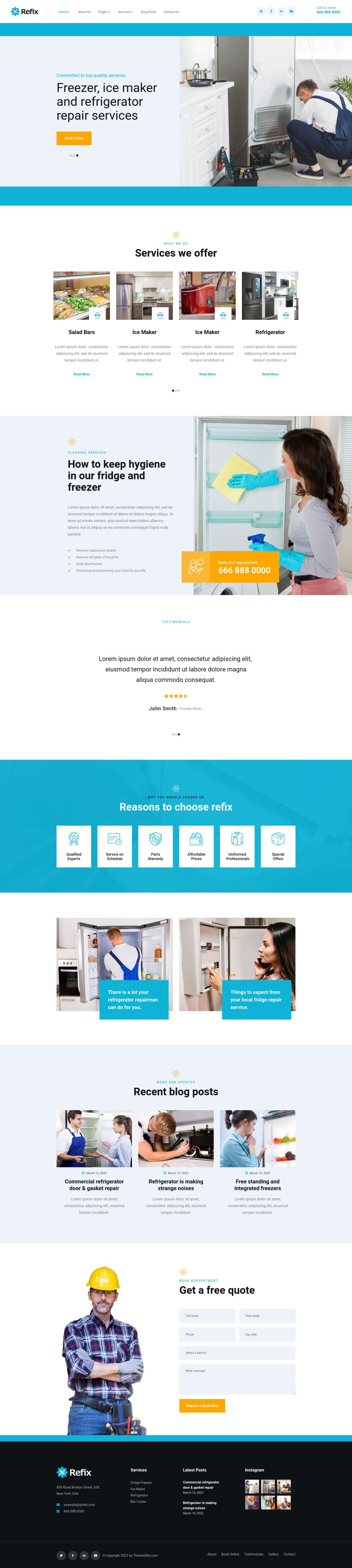WordPress template ThemeForest Refix