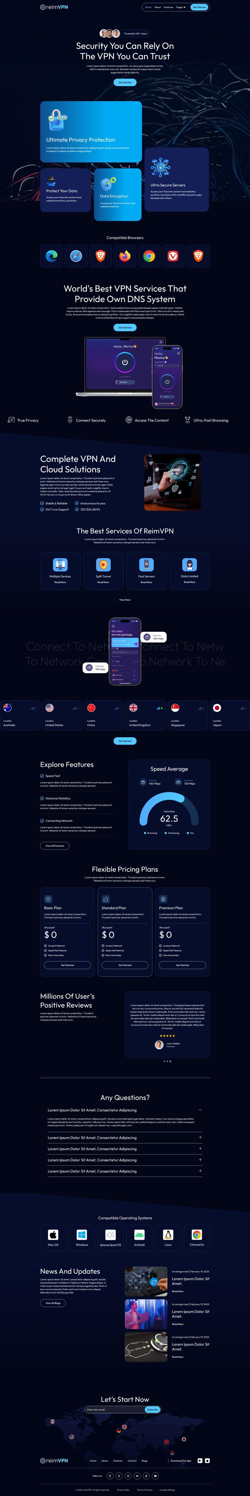 WordPress template ThemeForest Reimvpn