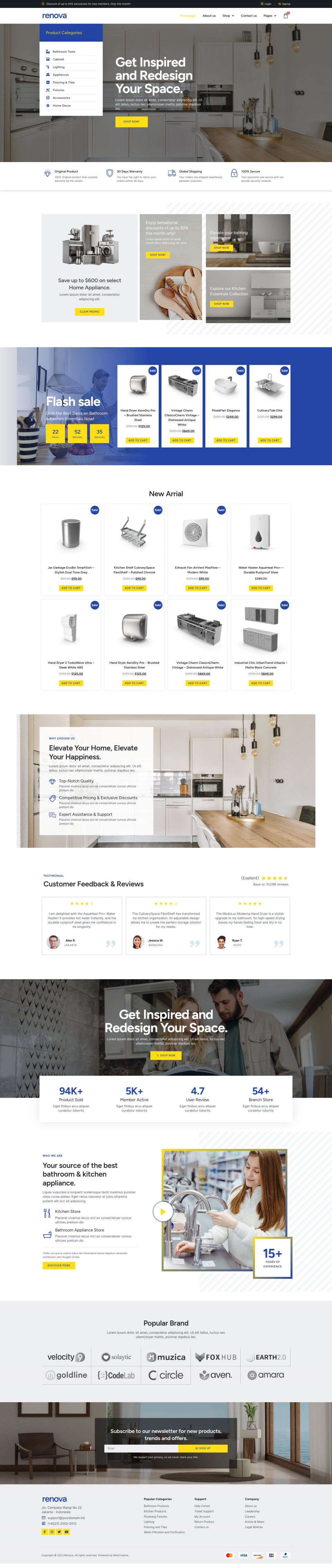 WordPress template ThemeForest Renova