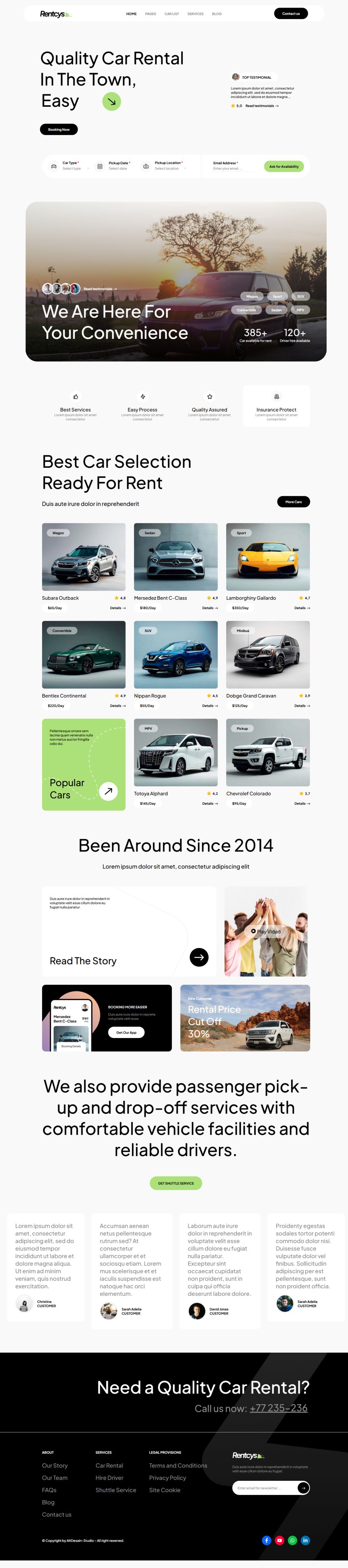 WordPress template ThemeForest Rentcys