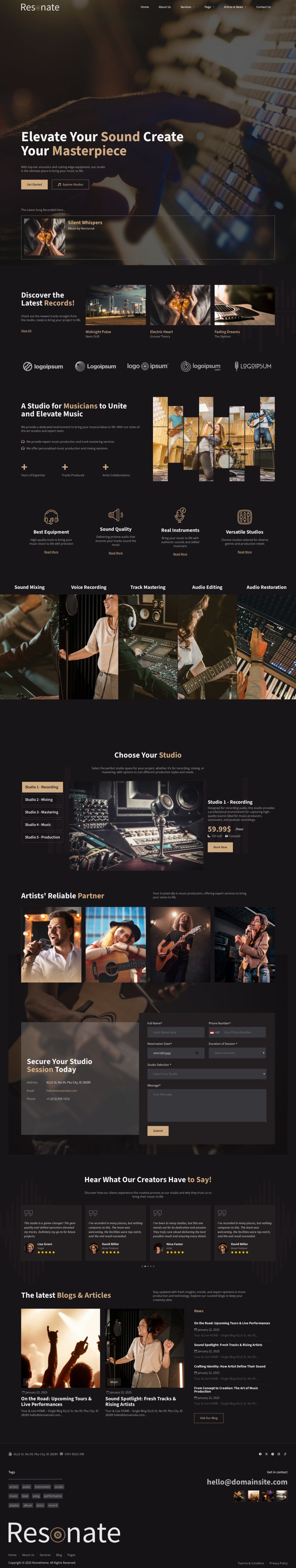 WordPress template ThemeForest Resonate