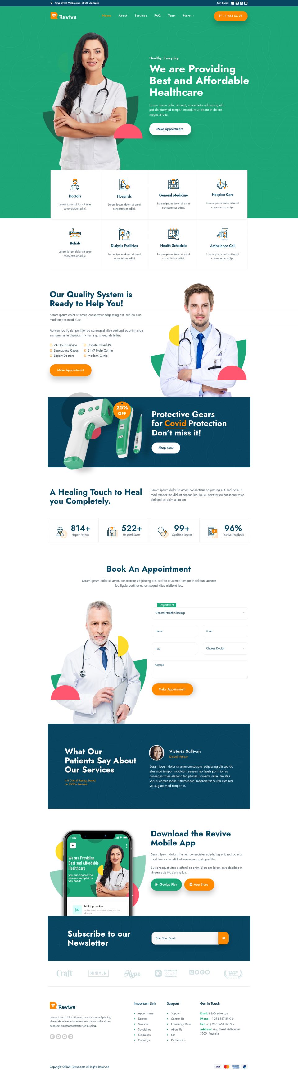 WordPress template ThemeForest Revive