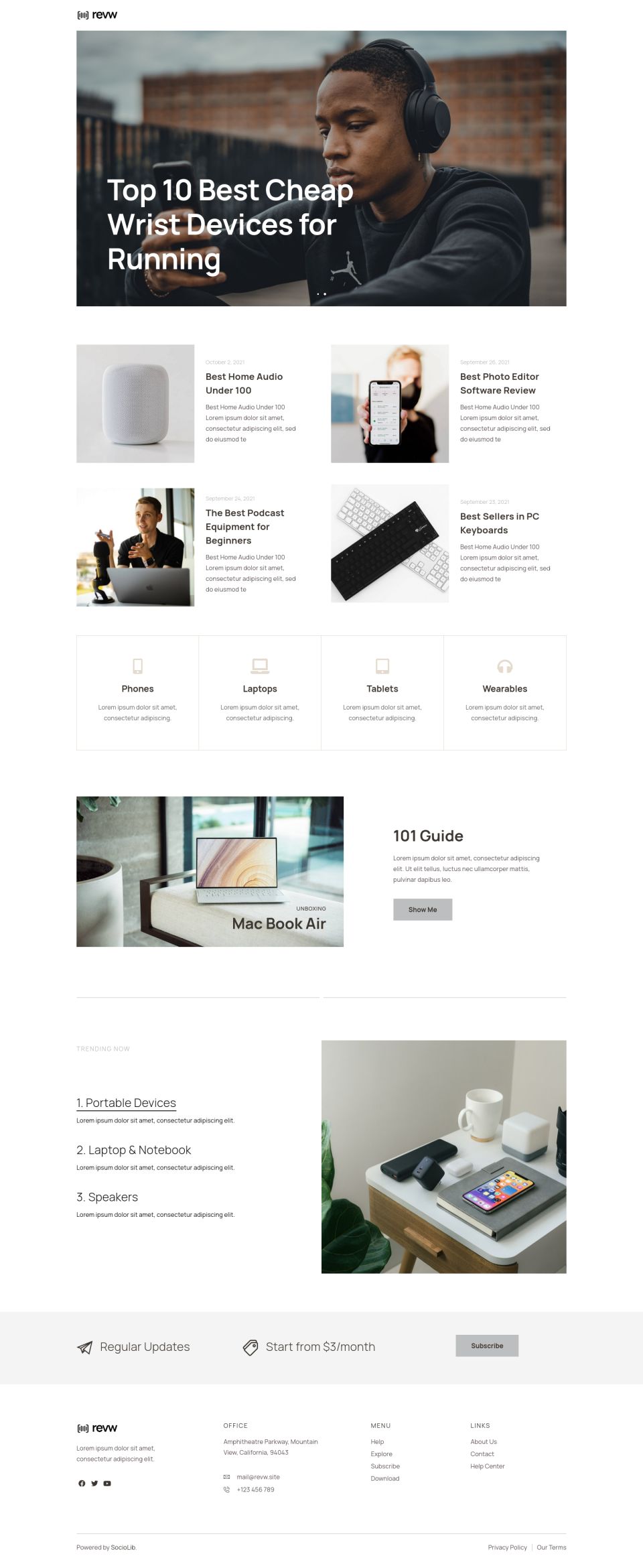 WordPress template ThemeForest Revw