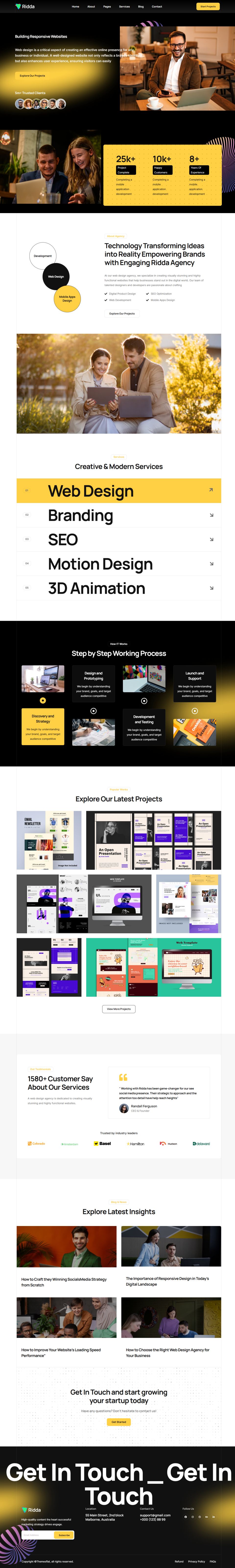 WordPress template ThemeForest Ridda
