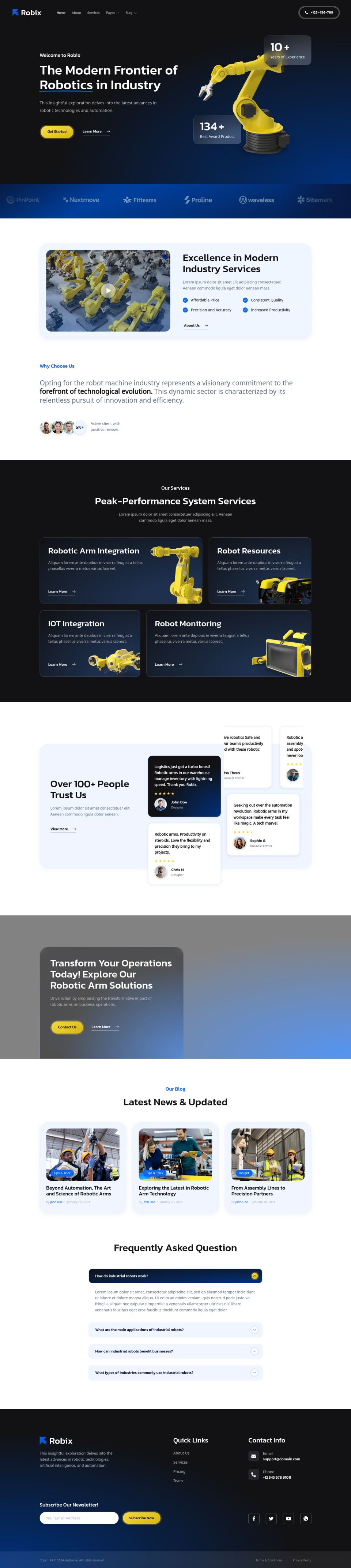 WordPress template ThemeForest Robix