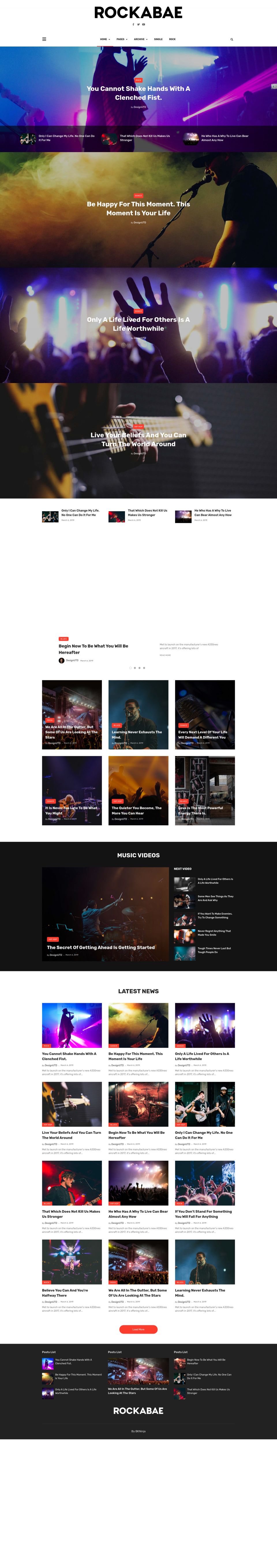 WordPress template ThemeForest Rockabae