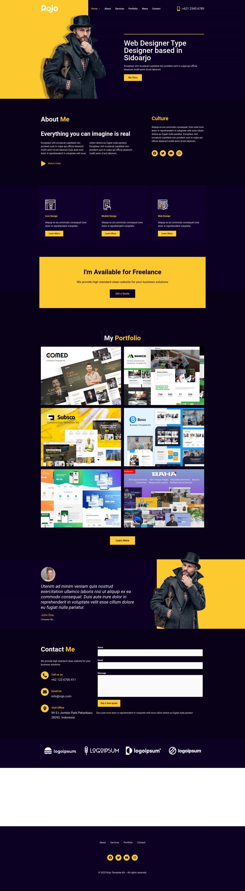WordPress template ThemeForest Rojo