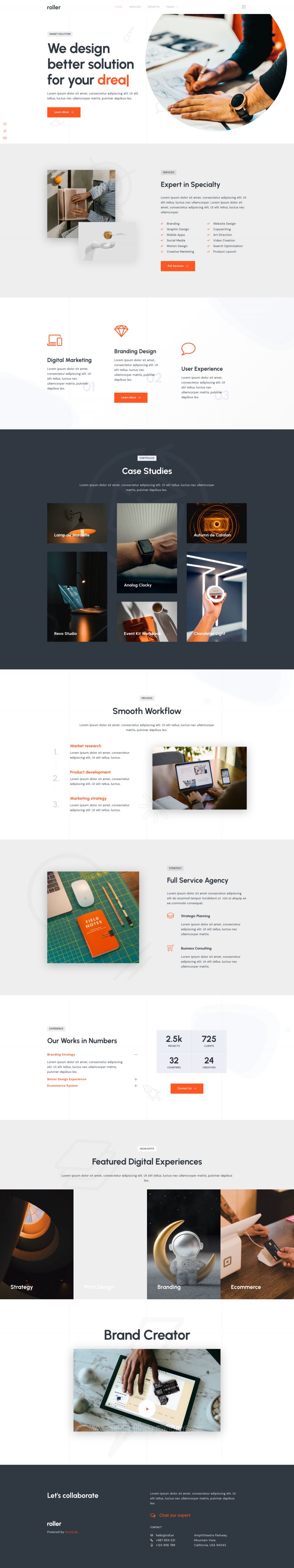 WordPress template ThemeForest Roller