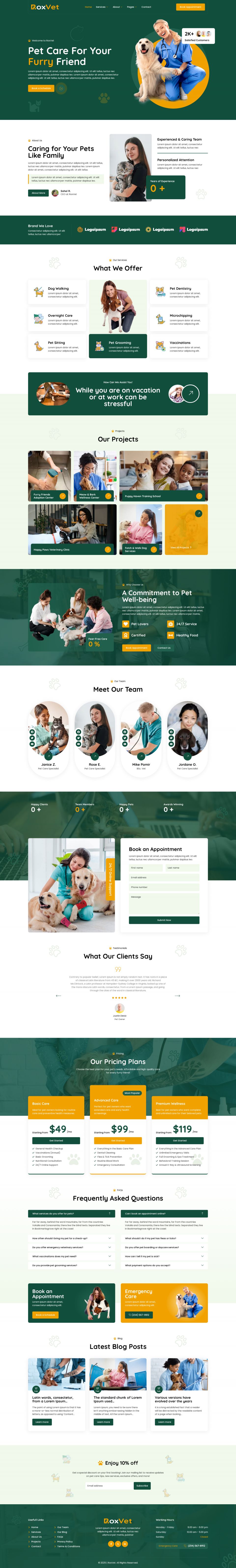 WordPress template ThemeForest RoxVet