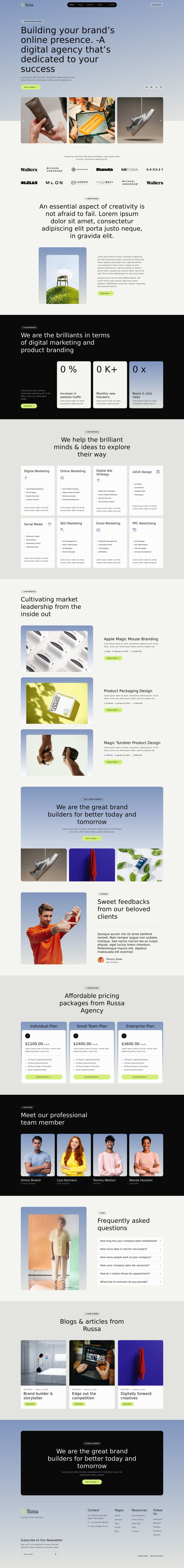 WordPress template ThemeForest Russa