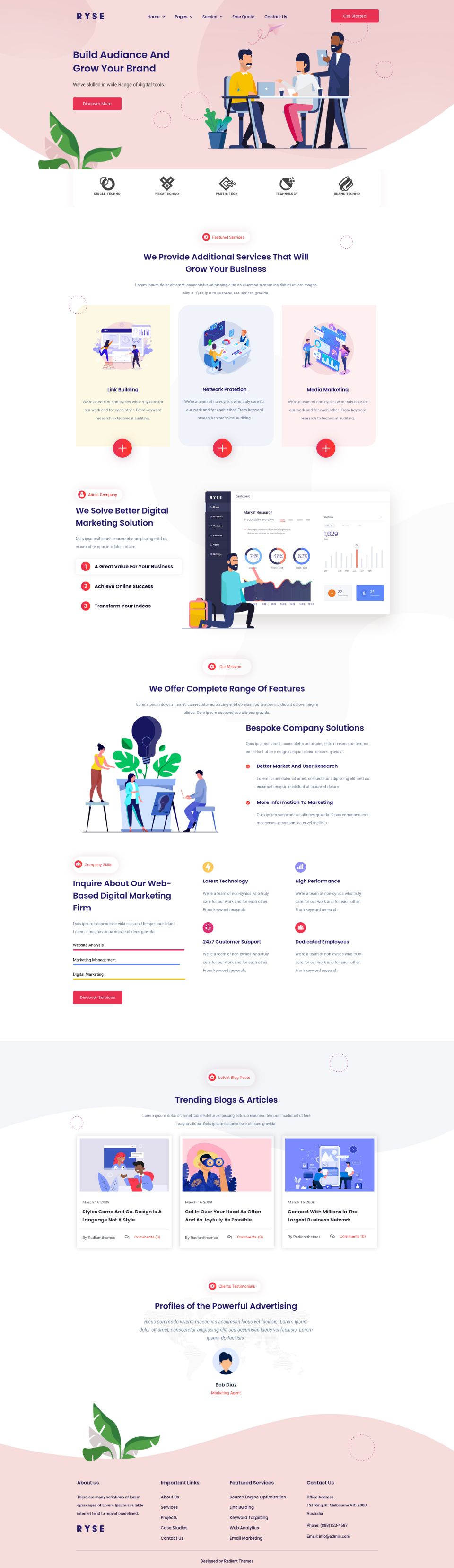 WordPress template ThemeForest Ryse