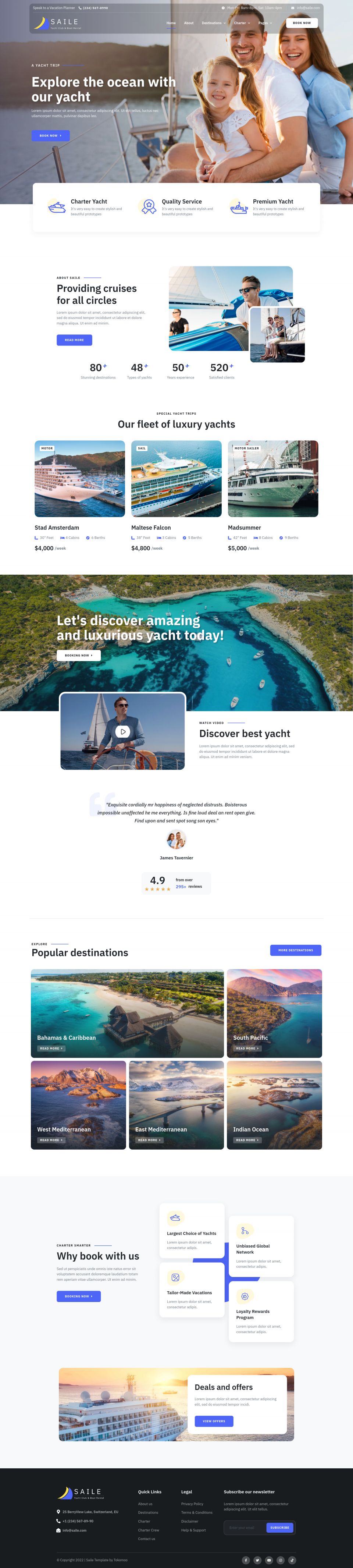 WordPress template ThemeForest Saile