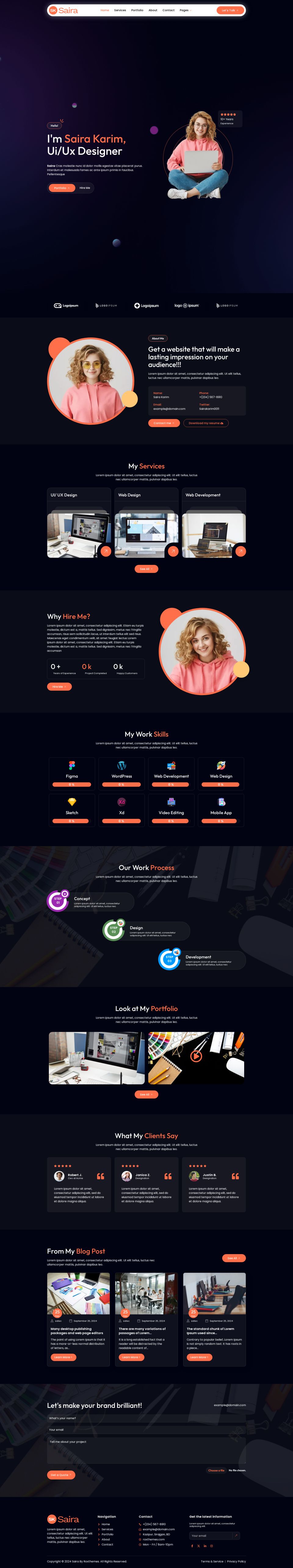 WordPress template ThemeForest Saira
