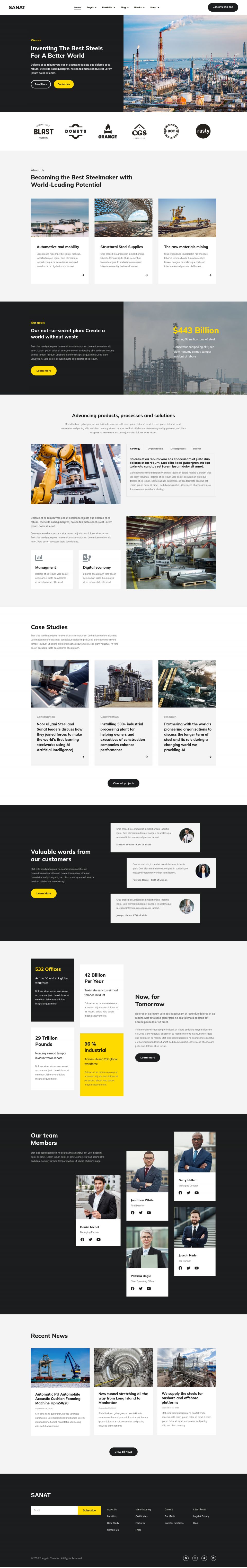 WordPress template ThemeForest Sanat