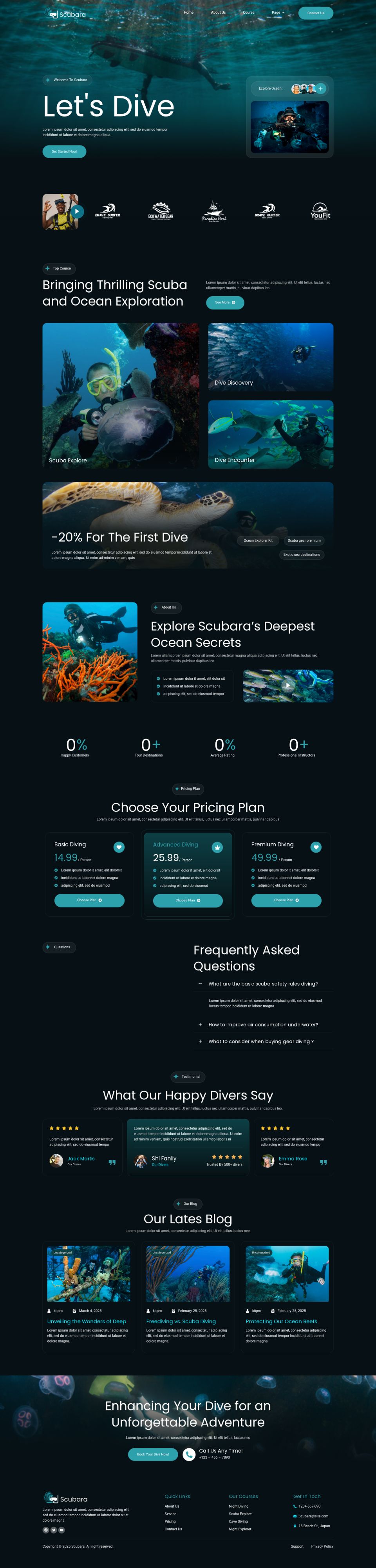 WordPress template ThemeForest Scubara