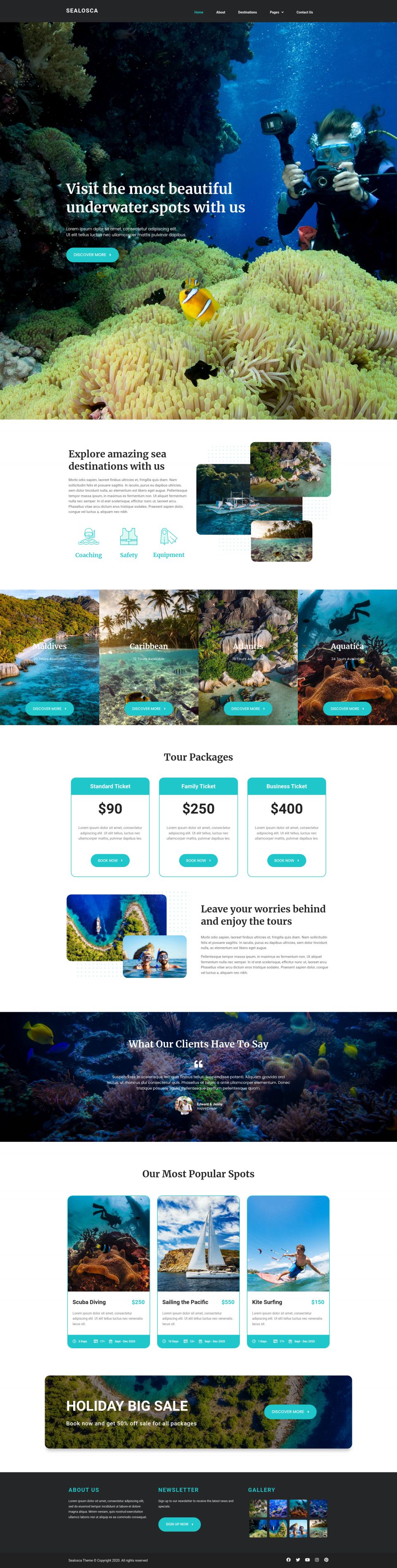 Template ThemeForest Sealosca WordPress template ThemeForest Sealosca
