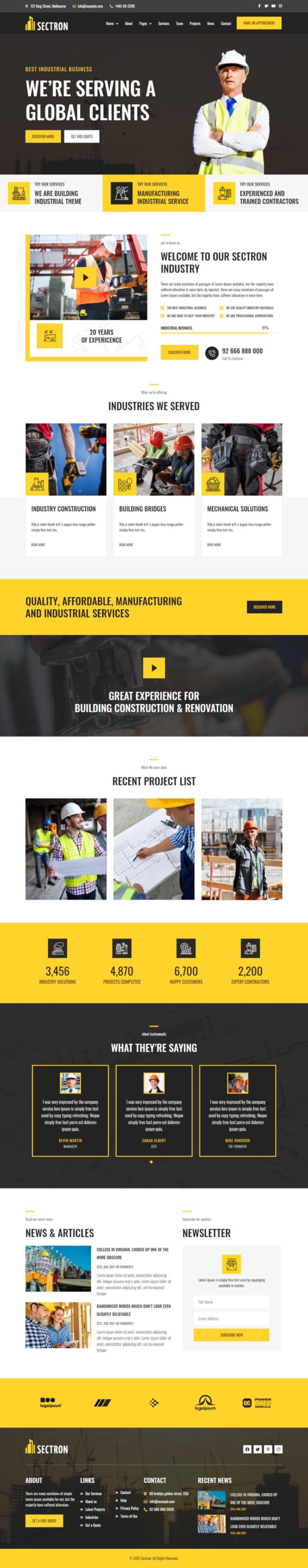 WordPress template ThemeForest Sectron