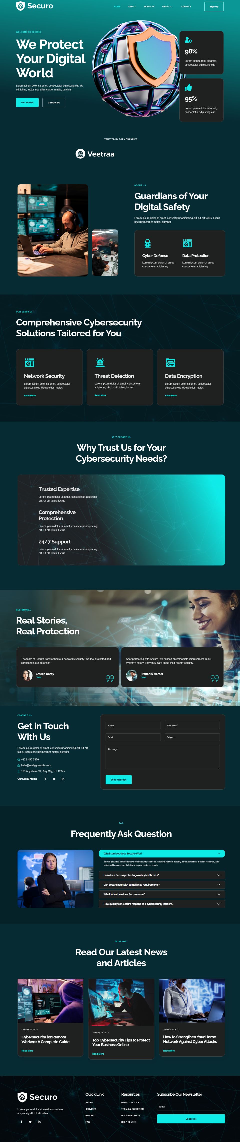 WordPress template ThemeForest Securo