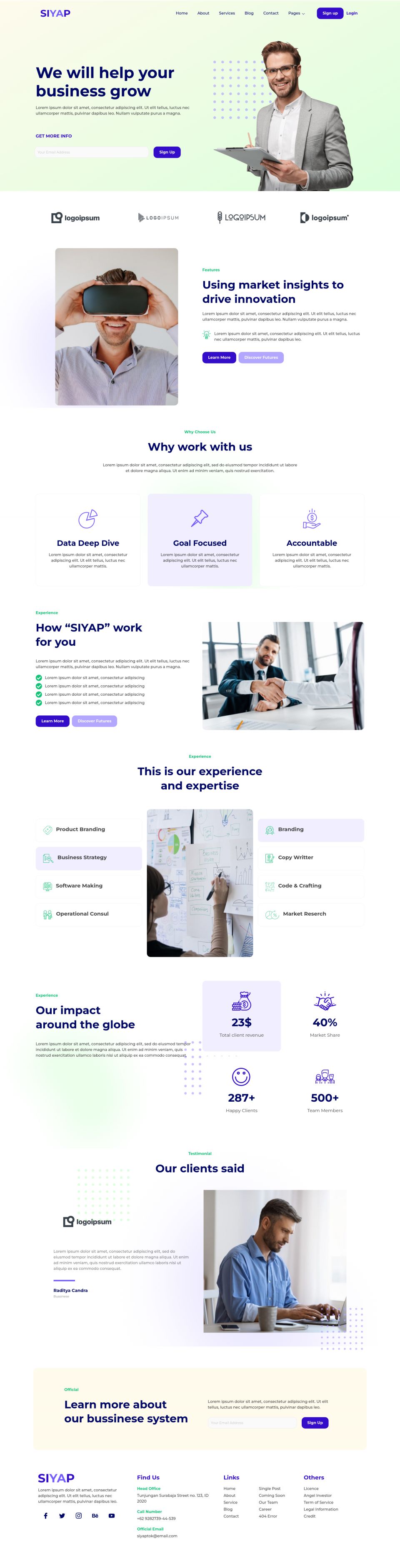 WordPress template ThemeForest Siyap
