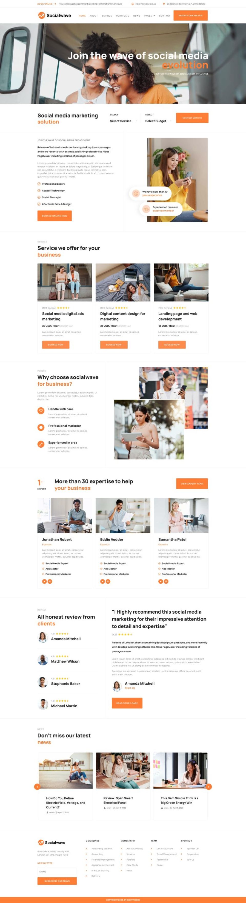 WordPress template ThemeForest SocialWave