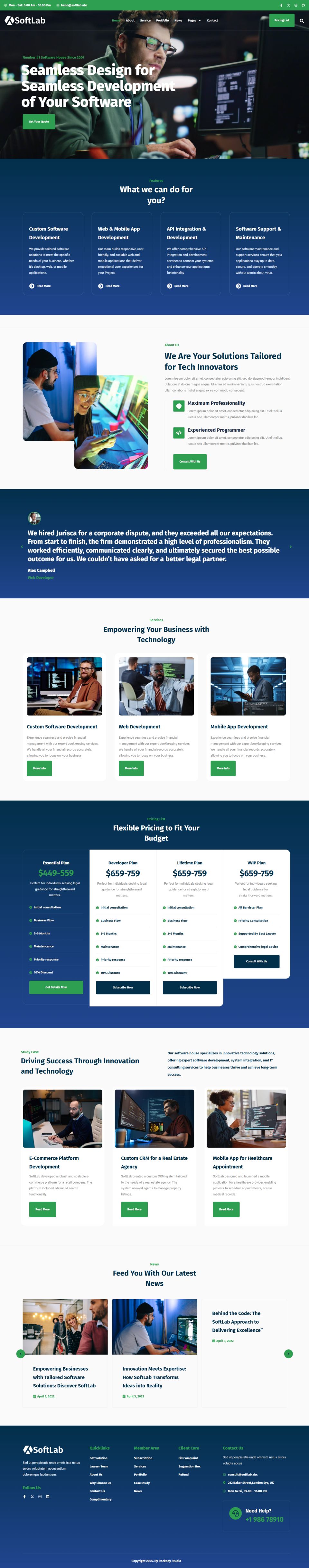WordPress template ThemeForest SoftLab