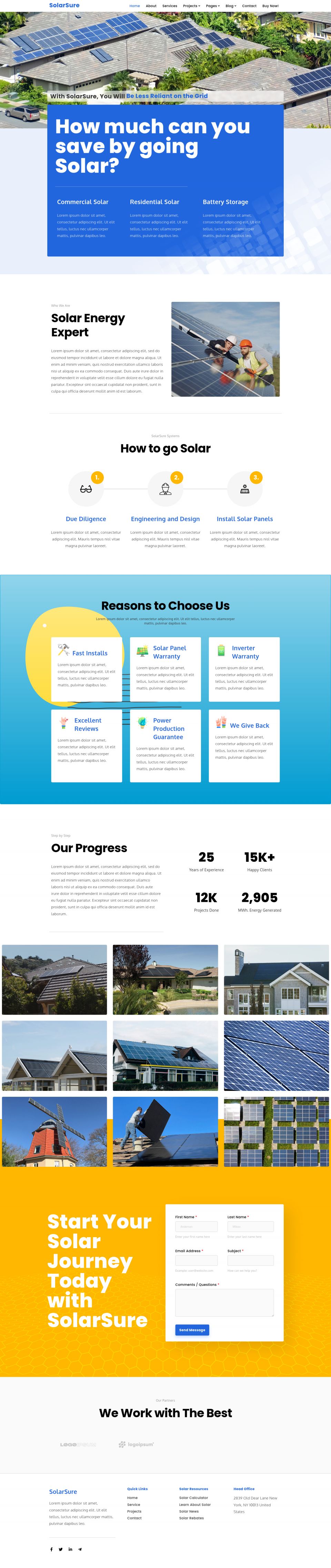 WordPress template ThemeForest Solar Sure