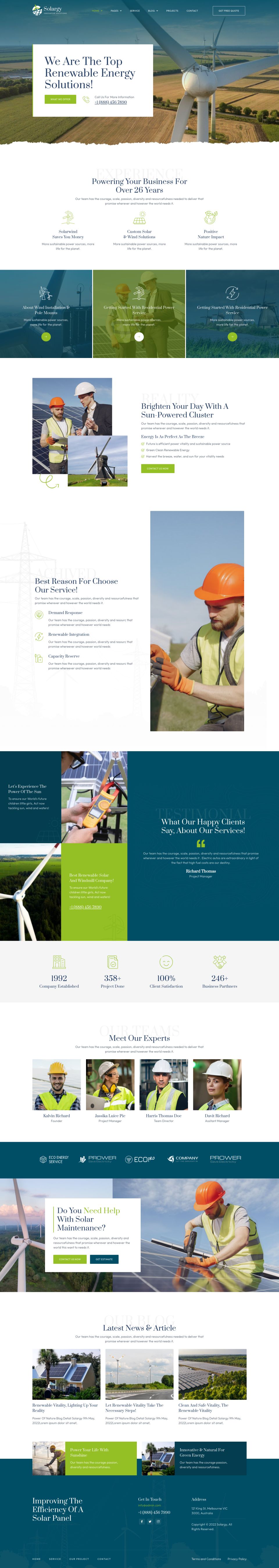 WordPress template ThemeForest Solargy